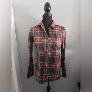 Plaid Button-Up Shirt